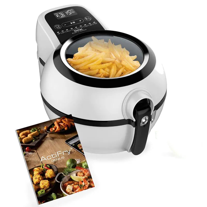 Tefal Actifry Genius XL FZ7600 Hot Air Fryer Stainless Steel Fryer Black 1.2L 1350W 60min